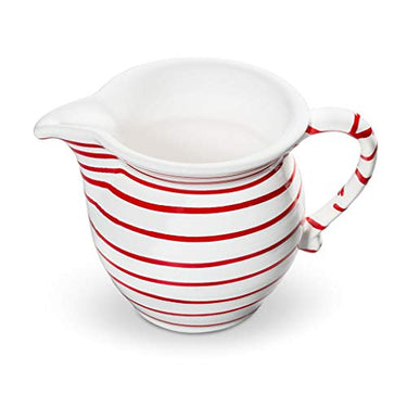GMUNDNER KERAMIK milk jug smooth capacity: 0.5 liters red flamed tableware, handmade in Austria on sale